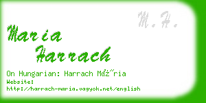 maria harrach business card